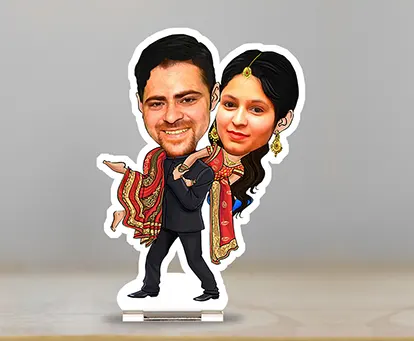 Dilwale Couple Caricature